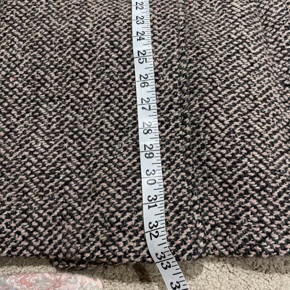 VTG 80s Tweed Double Breasted Coat Jacket Women's M Pastel Pink Puff Sleeves USA - Picture 13 of 13